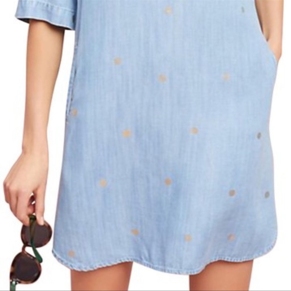 Anthropologie Cloth & Stone Chambray Dress - Picture 3 of 6